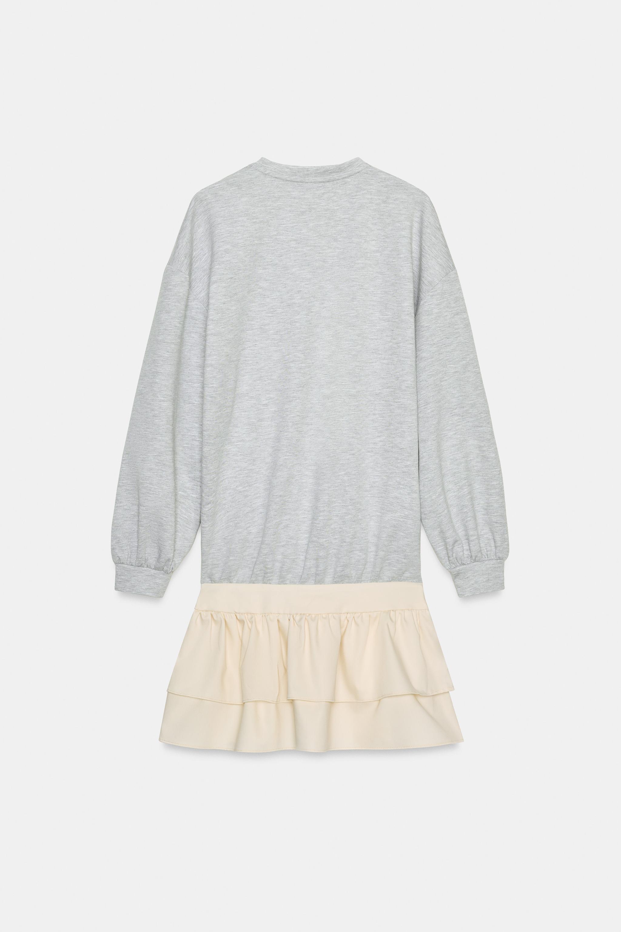 COMBINATION RUFFLE SHORT DRESS